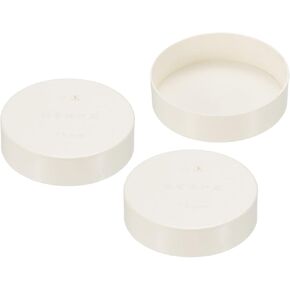 PATIKIL 4.3" PVC Pipe End Cap Fitting, 3 Pack Furniture Grade Plug Coupling Socket Adapter for DIY, Garden, White