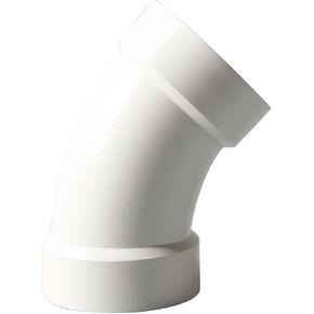 Rainbow Dream 2 Inch DWV 45 Degree PVC Pipe Elbow - 2pcs, White