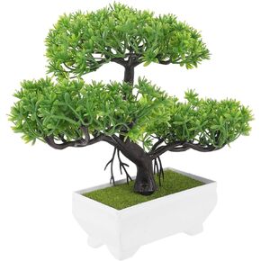 Simulation Welcome Pine Artificial Bonsai Plant Fake Bonsai Decor Fake Plant Japanese Pine Bonsai Plant Faux Potted Plant Zen Plant Decor Houseplant Plastic Small Bonsai Tree Mini