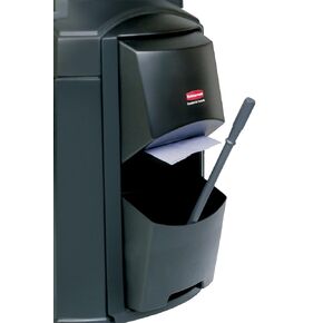 Rubbermaid Commercial Products Landmark Series Window Cleaning Supplies Kit, Black, Compatible with Rubbermaid Large 35-Gallon Outdoor Trash Cans at Gas Stations
