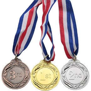 3pcs Zinc Alloy Digital Medal Award Medals for Competitions, Games and Parties (Gold + Silver + Bronze)