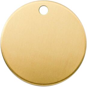 ABBECIAO 1-1/4" Round Copper Stamping Blanks, 14ga Thick Copper Tags Deburred for Pet ID Tags and Keychain Making (10 Pack)
