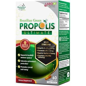 دنج أخضر برازيلي نهائي من LABO Nutrition - يحتوي على > 7% أو 28 ملغ لكل جرعة من مادة الأرتيبيلين C و> 5% فلافونويد، لدعم المناعة والدماغ، طبيعي، عالي التركيز وممتاز، 60 كبسولة نباتية in Kuwait