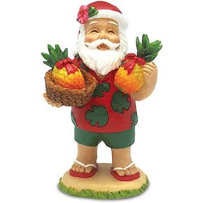 Santa's Bounty Hawaiian Resin Holiday Ornament