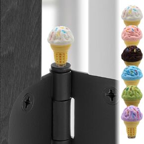 Ice Cream Hinge Heads Set of 6 - Magnetic Hinge Head Home Decoration - Door Hinge Heads Decorative Topper