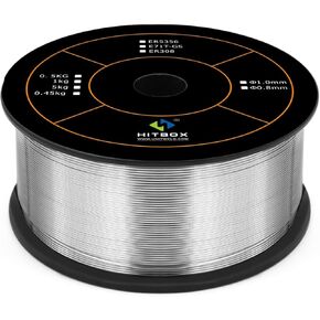 HITBOX 2 Pound/1KG 0.030"/0.8MM Flux Cored Wires E71T-GS Welding Wire for MIG Welder Welding Wires Without Gas Self Shielded Gasless Welding Wire for Welding Mild Steel Stainless Steel