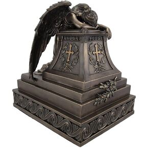 Bronze Finished Mourning Angel Urn
