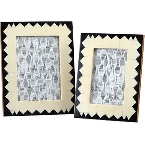 Main + Mesa Resin Photo Frames, Set of 2 (4x6" and 5x7")