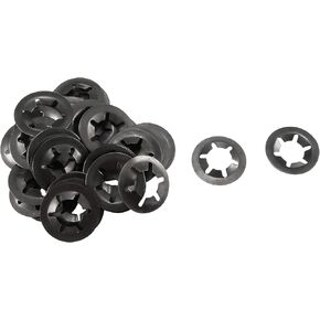 uxcell Internal Tooth Star Washers M12 x 25mm 65Mn Black Oxide Finish Push on Lock Washer Locking Clips Fastener 50pcs