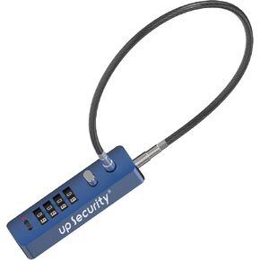 Combination Lock Keyless Cable Padlock with Steel Wire Rope, Resettable Combo Code Anti-Theft for Locker, Cabinet, Fence, Gate, Pet Door, Bike Helmet Safe (Blue, Cable: 11.8"/30cm)