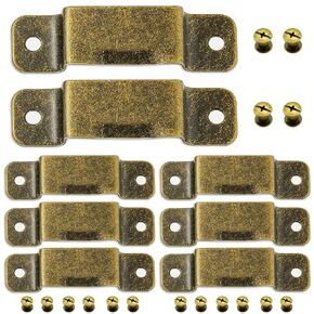 8PCS Small Metal Tape Measure Holder Clip Measuring Tape Belt Holder Occidental Measure Holster with Rivets for Drill Leather Pocket Tool, Black