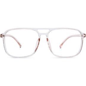 Aviator Reading Glasses for Women Men TR90 Square Blue Light Standard Anti-Reflective Coating Readers Eyewear