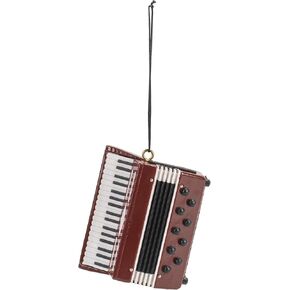 Broadway Gifts 2.8" Burgundy Wood Accordion Ornament Decoration