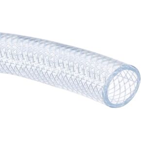2 Pack PVC Tubing - Flexible Lightweight Braided Hose Tube Apply to Air Lines Oil Water(5/8" ID, 6.6 Ft Length, Clear)
