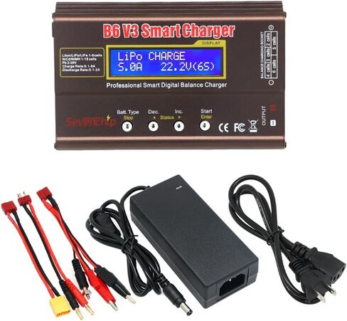 Havcybin B6 Lipo Battery Balance Charger 80W 6A Discharger, RC Hobby Batteries Balance Charger LED W/AC Power W/Battery Checker for NiMH/NiCd (1-15S), LiPo/Li-ion/Life Battery (1-6S) in Saudi Arabia