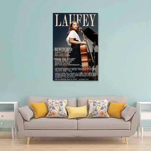 TEsay Laufey Singer Poster 2023 Music Canvas Art Poster And Wall Art Hanging Decor for Modern Family Corridor Posters 12x18inch(30x45cm) in Saudi Arabia
