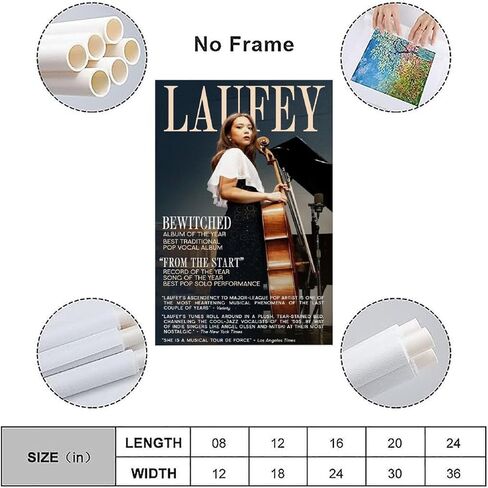 TEsay Laufey Singer Poster 2023 Music Canvas Art Poster And Wall Art Hanging Decor for Modern Family Corridor Posters 12x18inch(30x45cm) in Saudi Arabia
