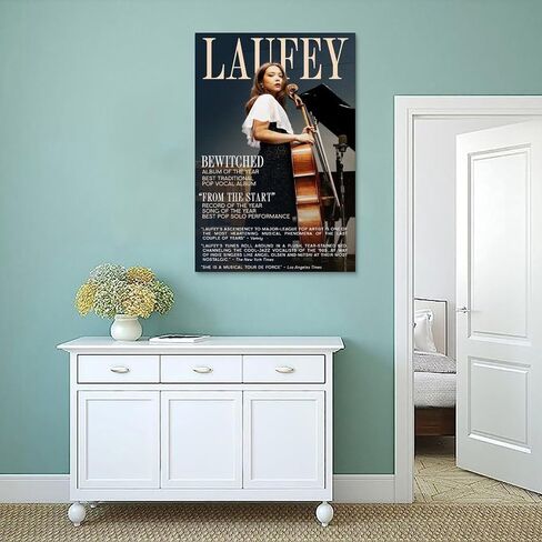 TEsay Laufey Singer Poster 2023 Music Canvas Art Poster And Wall Art Hanging Decor for Modern Family Corridor Posters 12x18inch(30x45cm) in Saudi Arabia