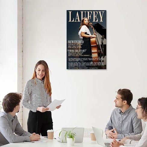 TEsay Laufey Singer Poster 2023 Music Canvas Art Poster And Wall Art Hanging Decor for Modern Family Corridor Posters 12x18inch(30x45cm) in Saudi Arabia