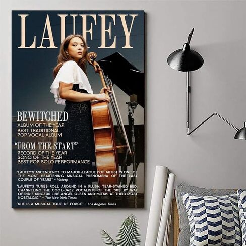 TEsay Laufey Singer Poster 2023 Music Canvas Art Poster And Wall Art Hanging Decor for Modern Family Corridor Posters 12x18inch(30x45cm) in Saudi Arabia
