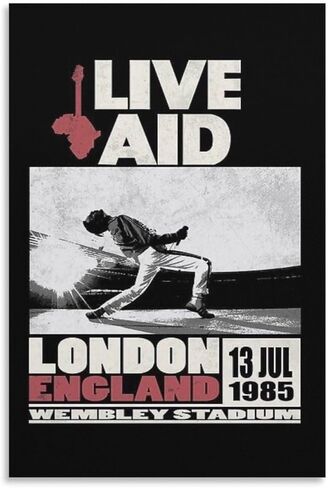 TYALDVXHD الملكة ملصق خمر الفرقة الموسيقى الرجعية قماش الفن ملصق وصورة فنية جدار طباعة الحديثة ملصقات ديكور غرفة نوم الأسرة 12x18 بوصة (30x45 سم) in Kuwait