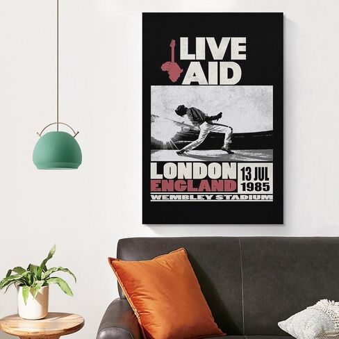 TYALDVXHD الملكة ملصق خمر الفرقة الموسيقى الرجعية قماش الفن ملصق وصورة فنية جدار طباعة الحديثة ملصقات ديكور غرفة نوم الأسرة 12x18 بوصة (30x45 سم) in Kuwait