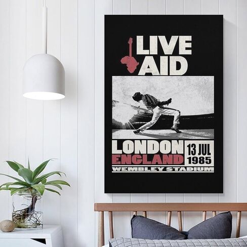 TYALDVXHD الملكة ملصق خمر الفرقة الموسيقى الرجعية قماش الفن ملصق وصورة فنية جدار طباعة الحديثة ملصقات ديكور غرفة نوم الأسرة 12x18 بوصة (30x45 سم) in Kuwait