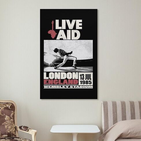 TYALDVXHD الملكة ملصق خمر الفرقة الموسيقى الرجعية قماش الفن ملصق وصورة فنية جدار طباعة الحديثة ملصقات ديكور غرفة نوم الأسرة 12x18 بوصة (30x45 سم) in Kuwait