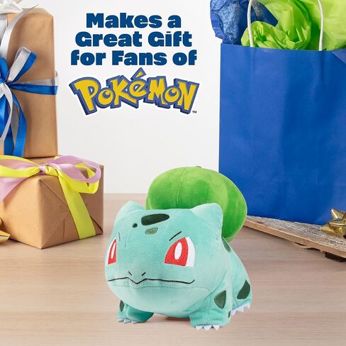 Pokémon 8" Bulbasaur Plush Stuffed Animal Toy - Officially Licensed - Gift for Kids in Saudi Arabia