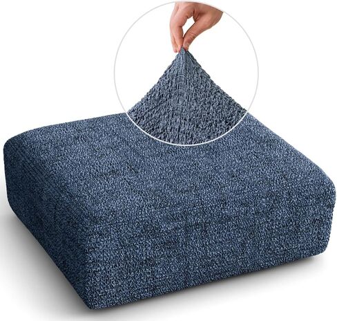 PAULATO BY GA.I.CO. Couch Cushion Cover - Sofa Cushion Cover - T-Cushion & Box Cushion Slipcover - Replacement Sofa Cushion Protector - Stretch Seating Cover - Microfibra Print - Venezia Blue in Kuwait