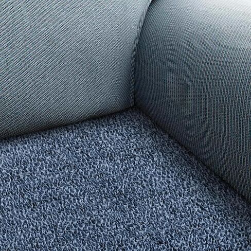 PAULATO BY GA.I.CO. Couch Cushion Cover - Sofa Cushion Cover - T-Cushion & Box Cushion Slipcover - Replacement Sofa Cushion Protector - Stretch Seating Cover - Microfibra Print - Venezia Blue in Kuwait