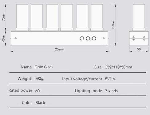 ساعة رقمية على شكل أنبوب Nixie لمحاكاة إبداعية، تقويم إلكتروني 6 بت LCD تصميم مغناطيسي بألوان متغيرة، ديكور مكتب عتيق عتيق، أفضل هدية لصديقك، بني in Kuwait