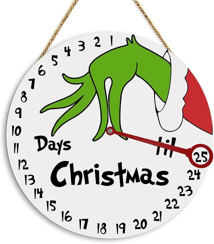 Christmas Decorations Christmas Advent Calendar Days Till Christmas Countdown Christmas Tree Decorations Christmas Decor Hanging Sign for Outdoor Indoor Front Door in Saudi Arabia