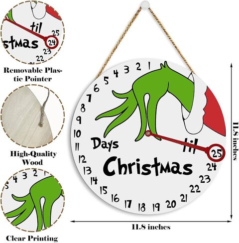 Christmas Decorations Christmas Advent Calendar Days Till Christmas Countdown Christmas Tree Decorations Christmas Decor Hanging Sign for Outdoor Indoor Front Door in Saudi Arabia