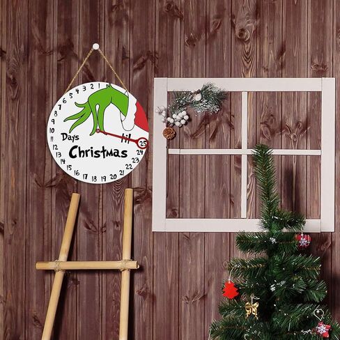Christmas Decorations Christmas Advent Calendar Days Till Christmas Countdown Christmas Tree Decorations Christmas Decor Hanging Sign for Outdoor Indoor Front Door in Saudi Arabia