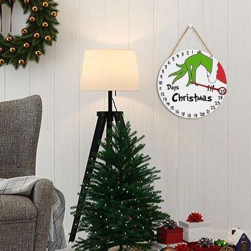 Christmas Decorations Christmas Advent Calendar Days Till Christmas Countdown Christmas Tree Decorations Christmas Decor Hanging Sign for Outdoor Indoor Front Door in Saudi Arabia