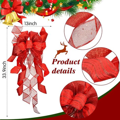 49 Pcs Christmas Tree Decoration Set Christmas Tree Topper Bow 24 Pcs Christmas Glitter Artificial Poinsettia Flowers 24 Pcs 2.36 Inch Christmas Ball Ornaments for Xmas Wedding Birthday (Blue) in Saudi Arabia