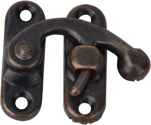 30Pcs Small Box Hasps, Antique Right Hook Hasp Retro Iron Hook Hasp for Jewelry Gift Boxes with 120pcs Replacement Screws(Bronze Right Hook Hasp) in Saudi Arabia