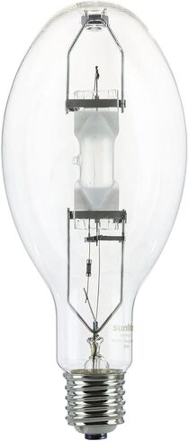 مصباح هاليد معدني Sunlite 03663 MH400/U/MOG M59، 400 واط، قاعدة موغول (E39)، ED37، عمر افتراضي يصل إلى 12,000 ساعة، 36000 لومن، لمسة نهائية شفافة، 4000 كلفن in Kuwait