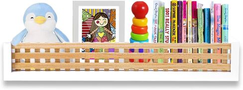 Kids Bookshelf for Wall - Heavy Duty 22 Inches Long Nursery Shelf for Kids Books and Toys - Nursery Shelves for Wall in Saudi Arabia