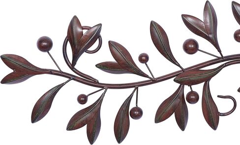 Deco 79 Metal Leaf Home Wall Decor Wall Sculpture, Wall Art 48" x 1" x 11", Green in Saudi Arabia