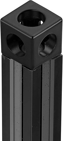 مكعب دعامة زاوية سوداء من JiGiU مقاس 20 × 20 × 20 مم مع براغي ومفتاح ربط لفتحة 6 مم من الألومنيوم لسلسلة 2020، ملحقات الطابعة ثلاثية الأبعاد (8 قطع) in Kuwait