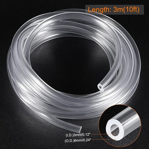 MECCANIXITY PVC خرطوم شفاف أنابيب الفينيل 1/8 "ID 1/4" OD 10ft مرنة خفيفة الوزن لأنبوب المياه ، أنبوب الهواء in Saudi Arabia