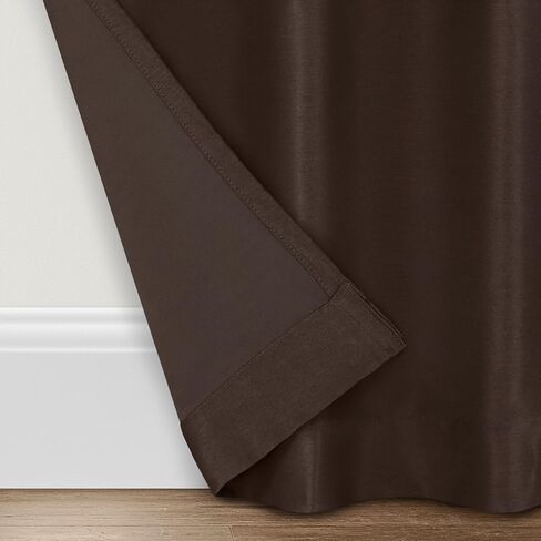 ECLIPSE Fresno Modern Blackout Thermal Rod Pocket Window Curtain for Bedroom (1 Panel), 52" x 95", Black in Saudi Arabia