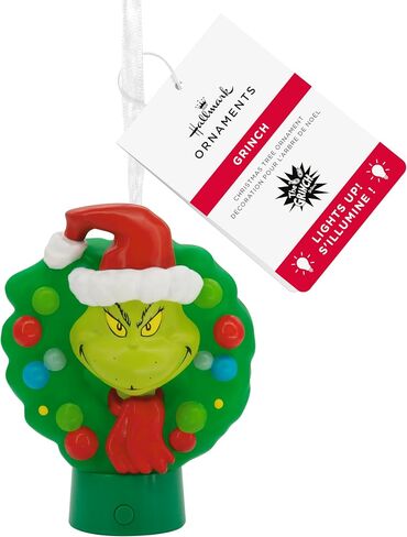 Hallmark Dr. Seuss's How the Grinch Stole Christmas! Cindy-Lou Who and Grinch Ornaments, Set of 2 in Saudi Arabia