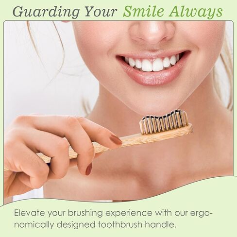 30 قطعة من فرشاة أسنان الخيزران القابلة للتحلل البيولوجي (ناعمة + متوسطة)، مجموعة فرش أسنان من الخشب الطبيعي، صديقة للبيئة، خالية من البيسفينول أ، خشب فحمي قابل للتحلل البيولوجي وقابل للتحلل - صندوق من فرشتي أسنان للسفر قابلة لإعادة الاستخدام in Kuwait
