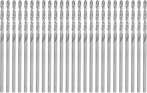 HARFINGTON 25pcs Micro Jobber Twist Drill Bits #55 1.3mm / 0.0512" High Speed Steel HSS Mini Drilling Bit Tool for Stainless Steel Aluminum Wood Plastic in Saudi Arabia