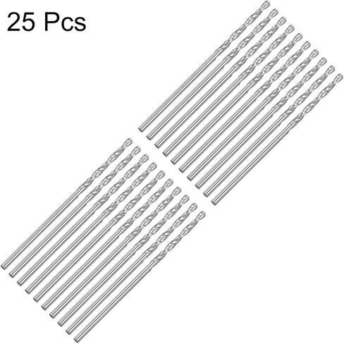 HARFINGTON 25pcs Micro Jobber Twist Drill Bits #55 1.3mm / 0.0512" High Speed Steel HSS Mini Drilling Bit Tool for Stainless Steel Aluminum Wood Plastic in Saudi Arabia