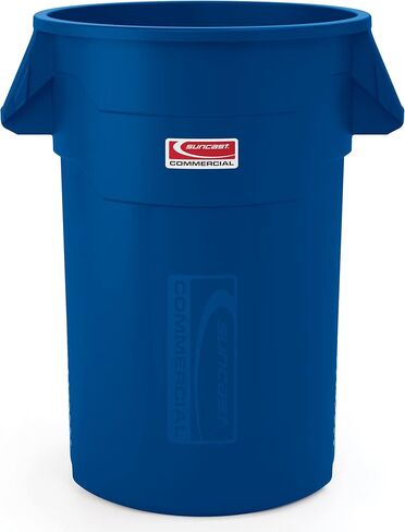 Suncast Commercial Products 44 Gallon Utility Trash Can, Blue, TCU44BL in Kuwait