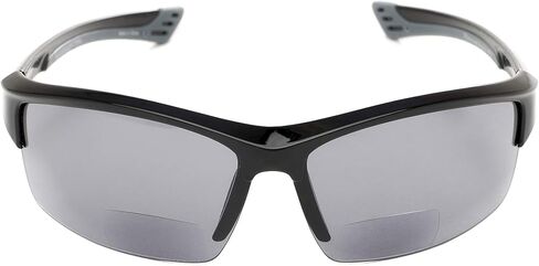 Sport & Wrap-Around Bifocal Reading Sunglasses in Glossy Black with Smoke Lenses by Readers.com | The Roster | +1.50 in Saudi Arabia